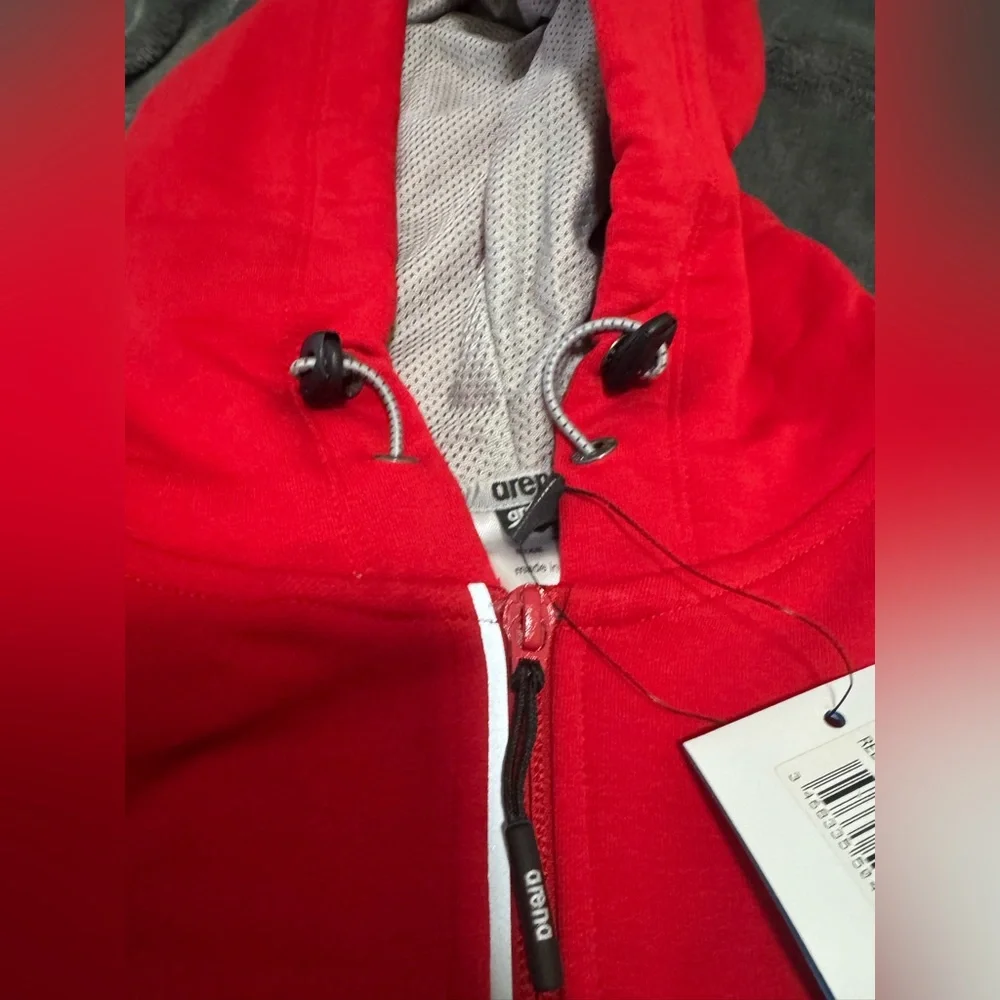 Arena Men's Red Team line Hooded Jacket